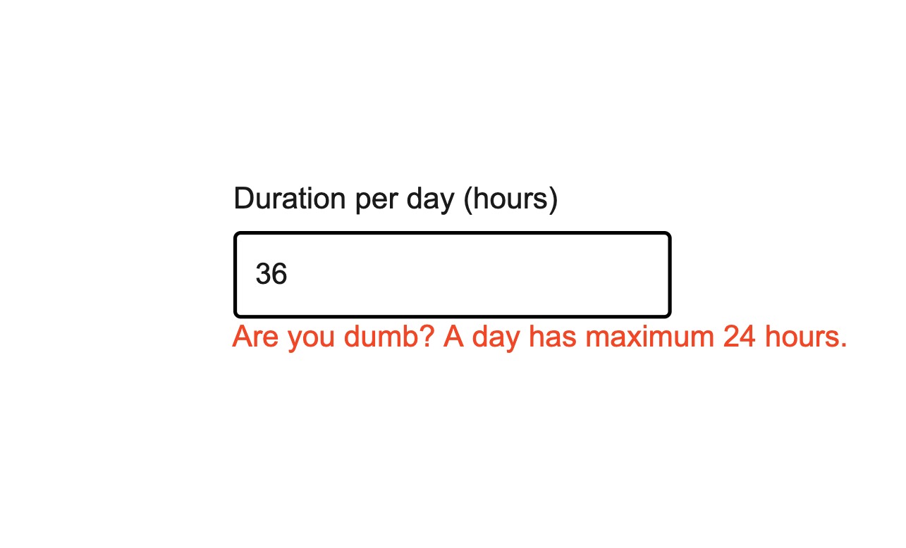 Don't: Never blame the user